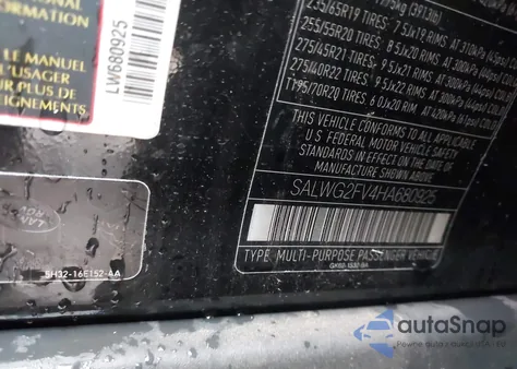 2017 Land Rover Range Rover Sport 3.0L V6 Supercharged Se from USA, damaged, VIN SALWG2FV4HA680925